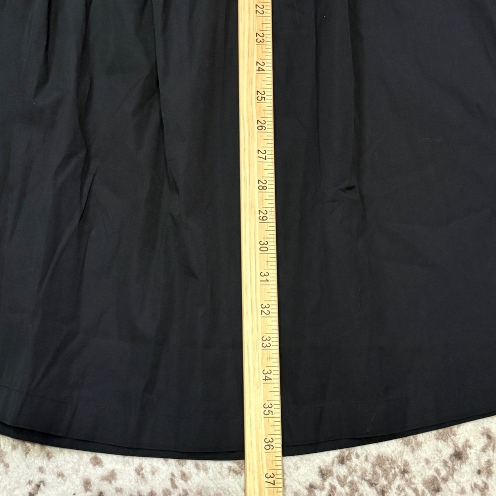 Madewell Skirt Womens Medium Black Smocked Waist Cotton Poplin Maxi A-Line NWT - Picture 7 of 9